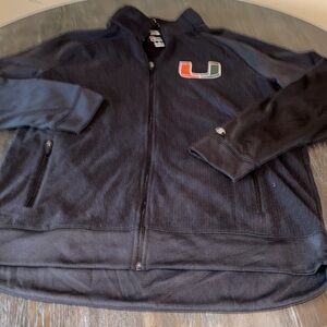 L CHAMPION UNIVERSITY OF MIAMI FULL ZIP JACKET